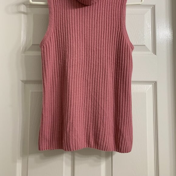 George Brand Women's Dusty Rose Color Sleeveless Sweater, Size Medium - Picture 2 of 5
